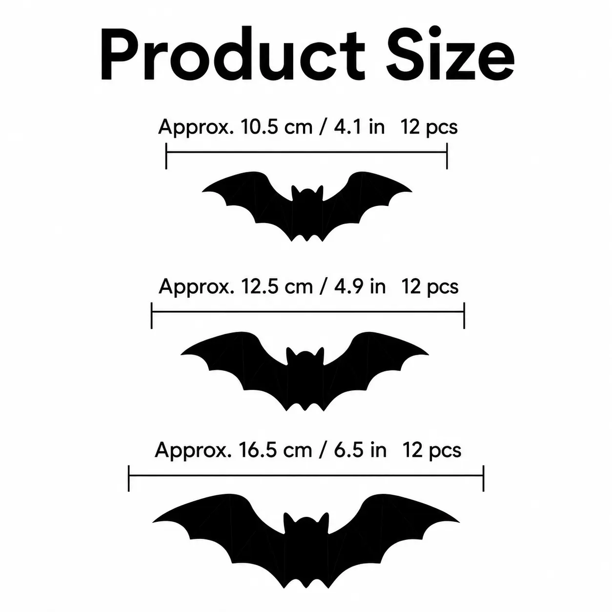 3D Bat Light LED Decorations, 12pcs/24pcs Halloween Spooky Ornaments, Bendable Wall Stickers with Smooth Bubble-Free Application, Easy Install Battery Powered Glowing Decor, Indoor Decor for Home, Party, Window, Door, Festival