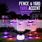 3D Bat Light LED Decorations, 12pcs/24pcs Halloween Spooky Ornaments, Bendable Wall Stickers with Smooth Bubble-Free Application, Easy Install Battery Powered Glowing Decor, Indoor Decor for Home, Party, Window, Door, Festival